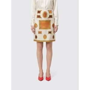 Versace Women Mini Skirt Versace In Silk With Graphic Print